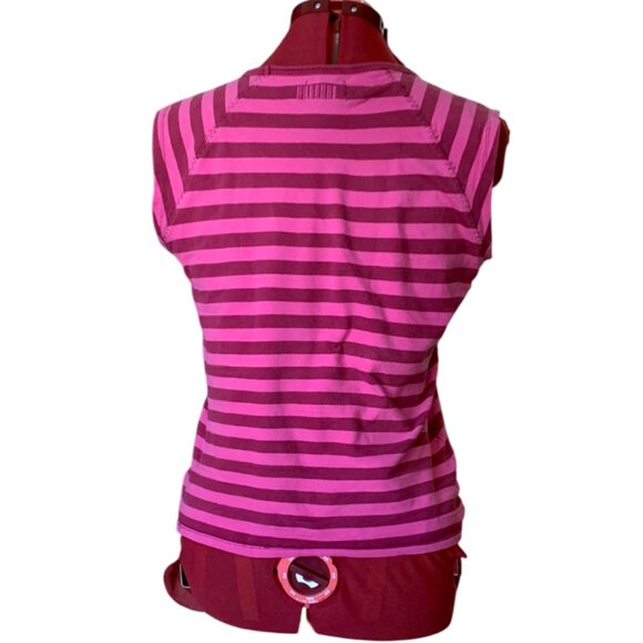 BUFFALO JEANS - Striped Pink Sleeveless Tank Top - Sport - Picture 4 of 8